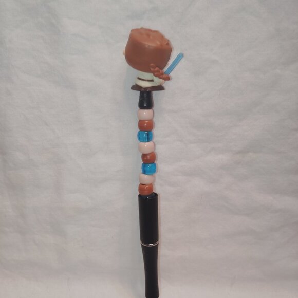 Disney Doorable- Obi-Wan Kenobi- Handmade Beaded Pen Star Wars - Picture 2 of 2